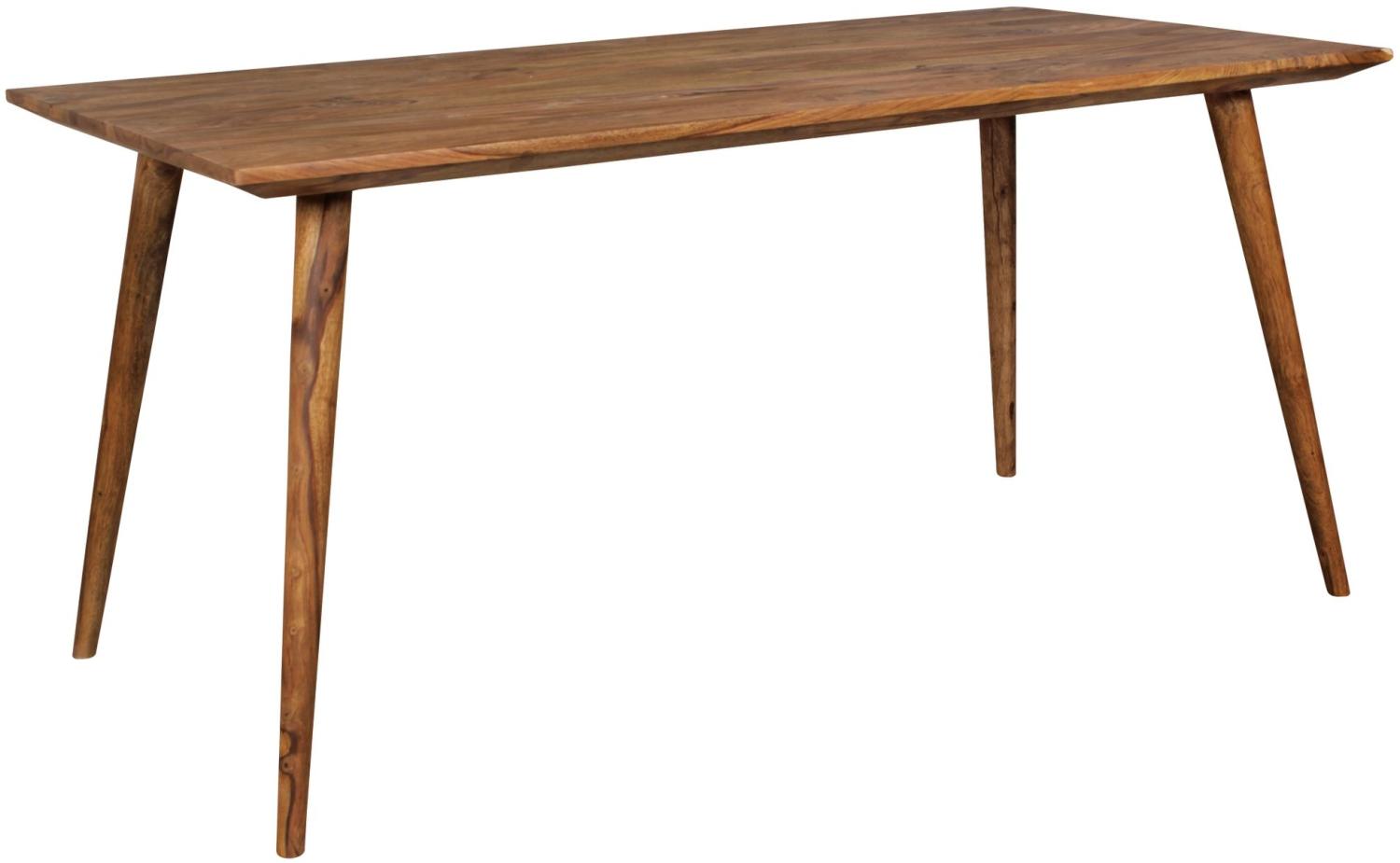 Kadima Design Massivholz Esstisch ""Savio"": Retro Landhausstil, handgefertigt, Sheesham-Holz, Braun mit Maserungen. 120x60x76 cm Bild 1