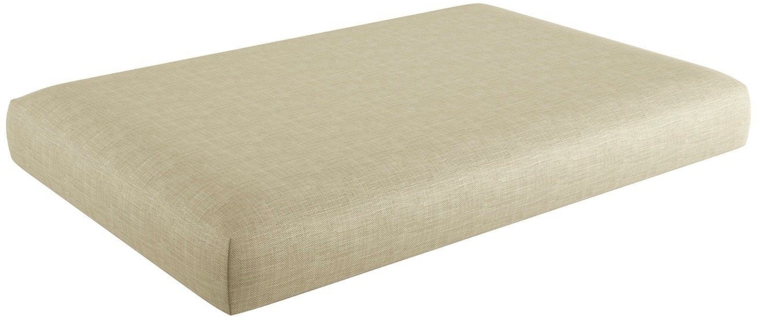 sunnypillow Palettenkissen mit abnehmbarem Bezug Kaltschaum Palettenauflage Palettenpolster Palettensofa Sitzkissen Rückenlehne Indoor Outdoor Sitzkissen 120 x 60 x 15 cm Cremefarben Bild 1