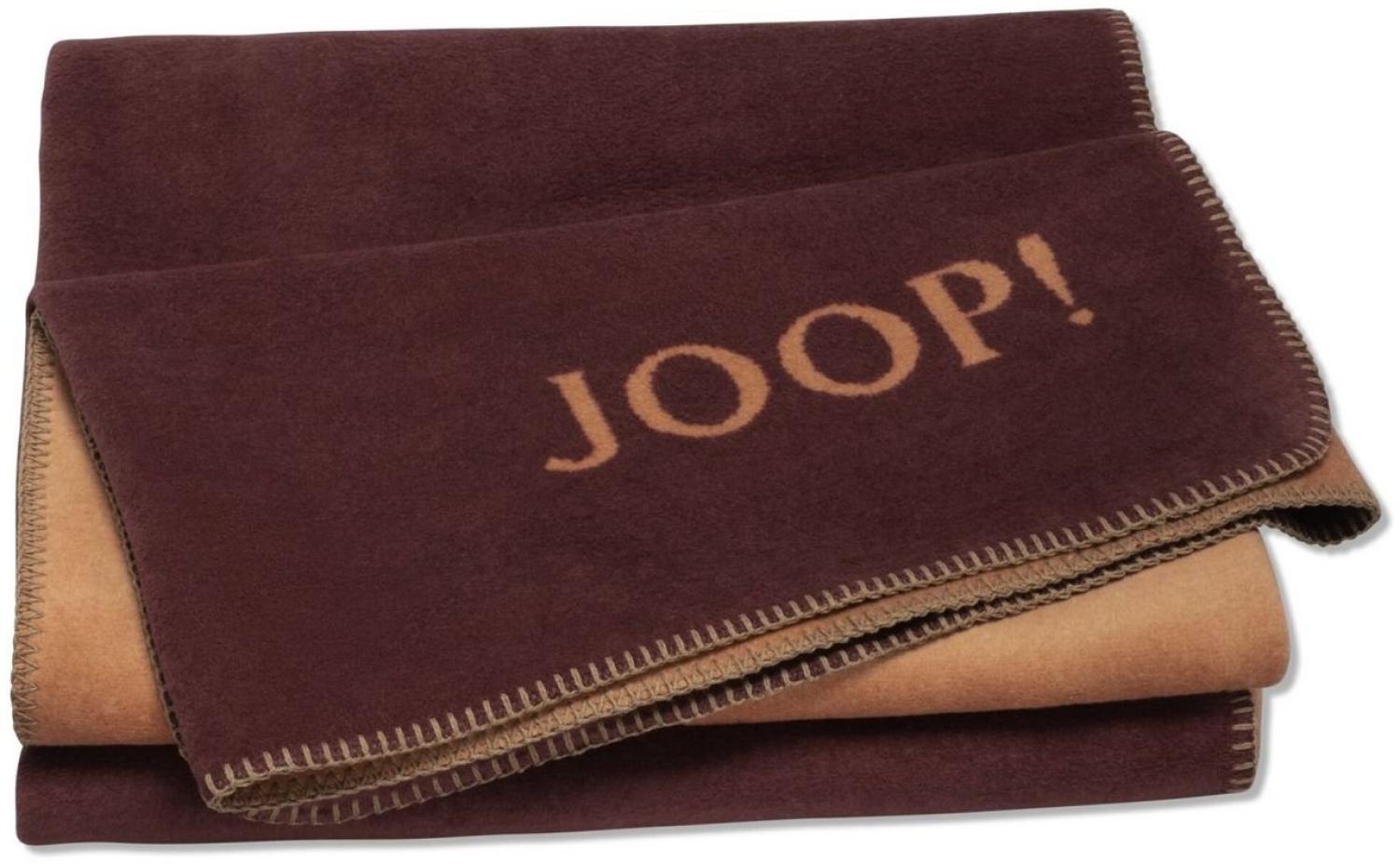 JOOP! Tagesdecke JOOP! Uni-Doubleface Plaid / Decke Granat-Kupfer 150 x 200cm Bild 1