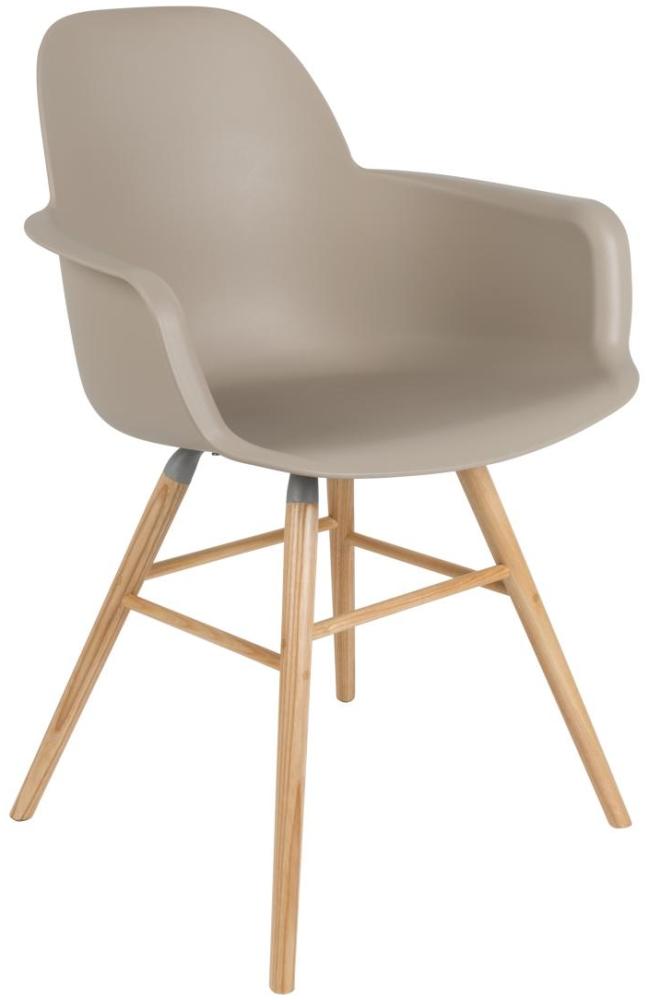 Esszimmerstuhl ALBERT KUIP Taupe - Design Armlehnstuhl von ZUIVER Bild 1