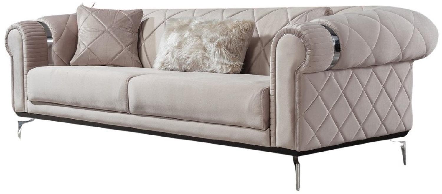 Villa Möbel Sofa Sofy, 1 Stk. 3-Sitzer, Handmade Quality,strapazierfähiger,pflegeleichter Mikrofaserstoff Bild 1