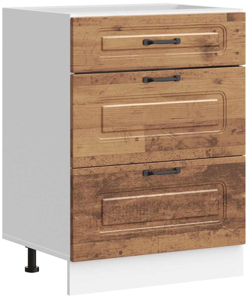 vidaXL Küchenunterschrank Kalmar Altholz-Optik Holzwerkstoff 854287 Bild 1