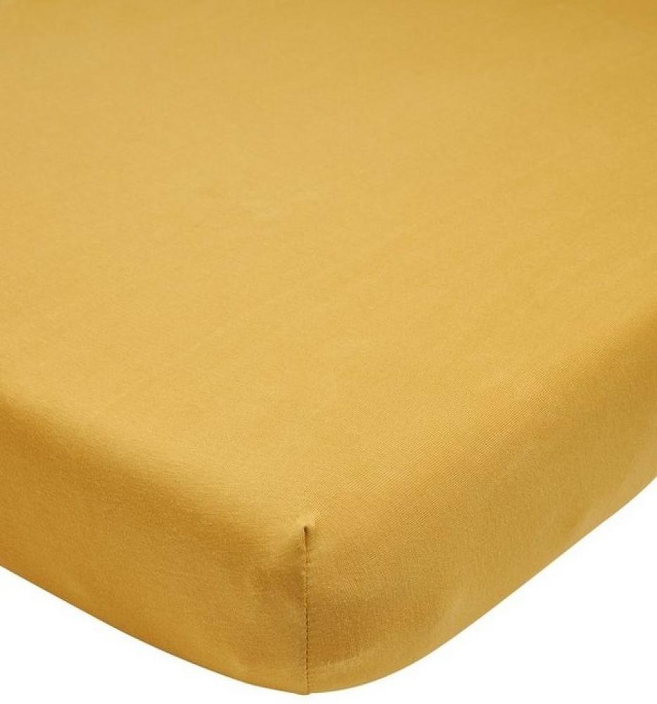 Meyco Home Spannbettlaken Uni Honey Gold, Jersey, Gummizug: Rundum, (1 Stück), 120x200 cm Bild 1