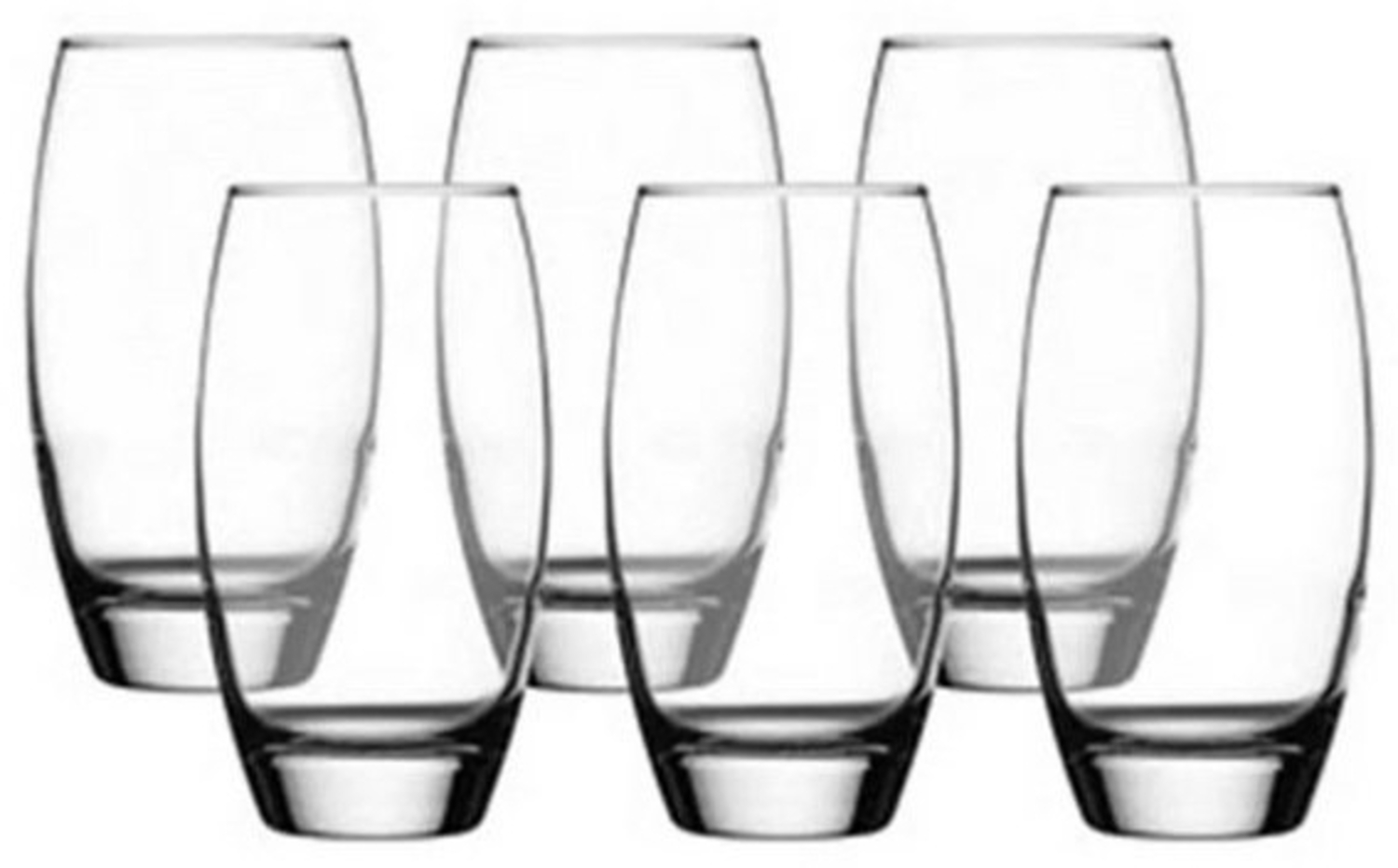 Pasabahce 41020 6er set Barrel Wasserglas 500cc Glasbecher Trinkgläser Scotch Gläser Glas Bild 1