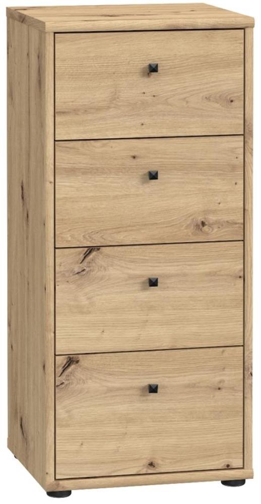 Kommode >Tembi< in Artisan Eiche - 38,6x85,5x34,8cm (BxHxT) Bild 1