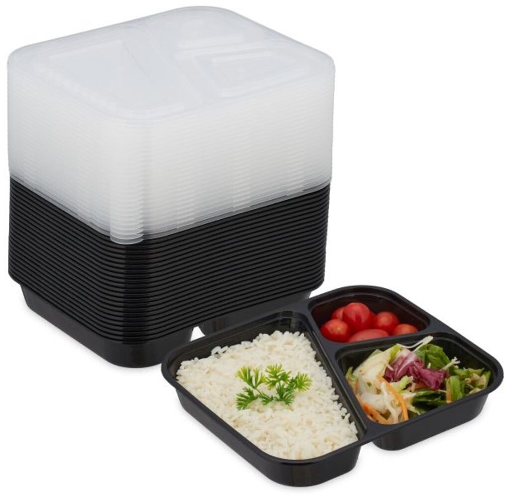 48x Meal Prep Boxen 3 Fächer 10052136 Bild 1