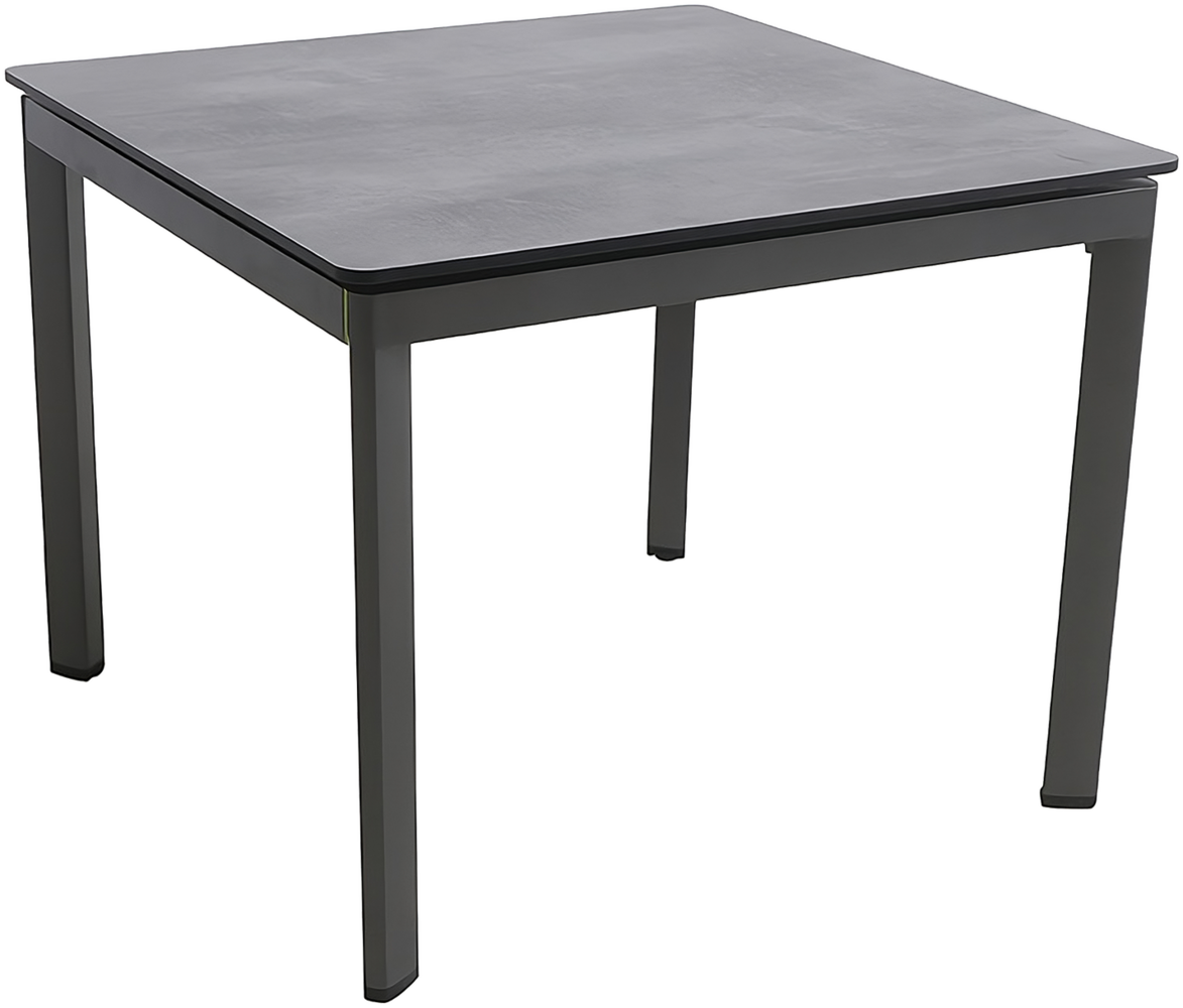 ALUTAPO Gartentisch 95x95, Gestell: Aluminium Iron Grey, Tischplatte: anthrazit Bild 1