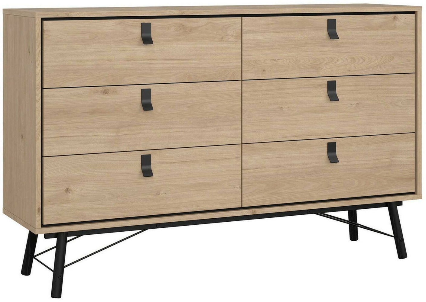 Dmora Kleiderschrank 2 Türen Catalina, Schlafzimmermöbel, Schrank, Garderobe, 243x61 h220 cm, Schwarz Bild 1