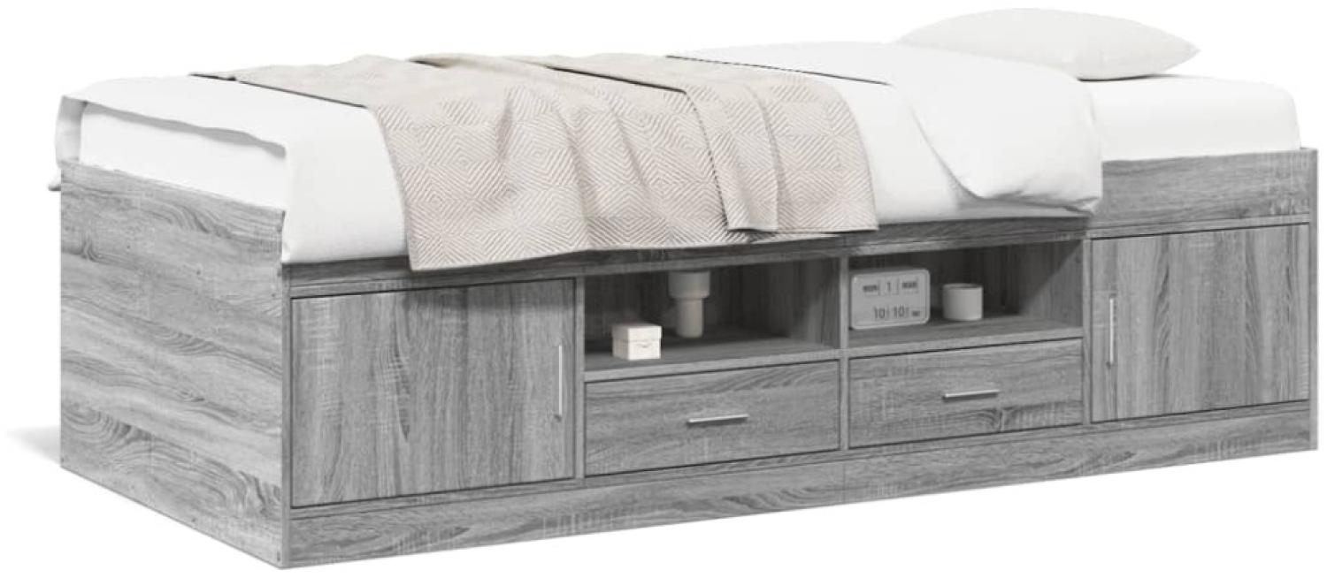 vidaXL Tagesbett mit Schubladen ohne Matratze Grau Sonoma 75x190 cm 3280263 Bild 1