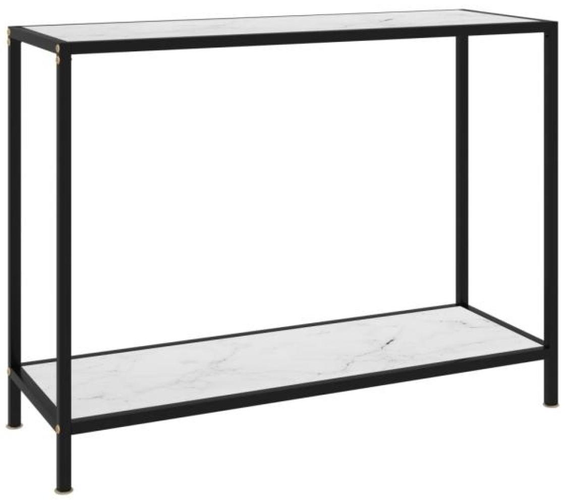 vidaXL Konsolentisch Weiß 100x35x75 cm Hartglas [322837] Bild 1