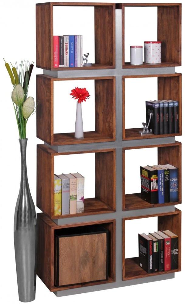 Bücherregal Regal Raumteiler NUKA 85x30x180 cm Holz Sheesham Landhaus Bild 1