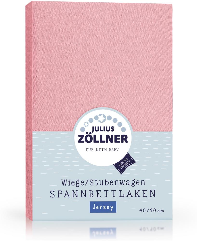 Jersey Spannbettlaken für Wiegen & Stubenwagenmatratzen 90x 40 cm, Blush Bild 1