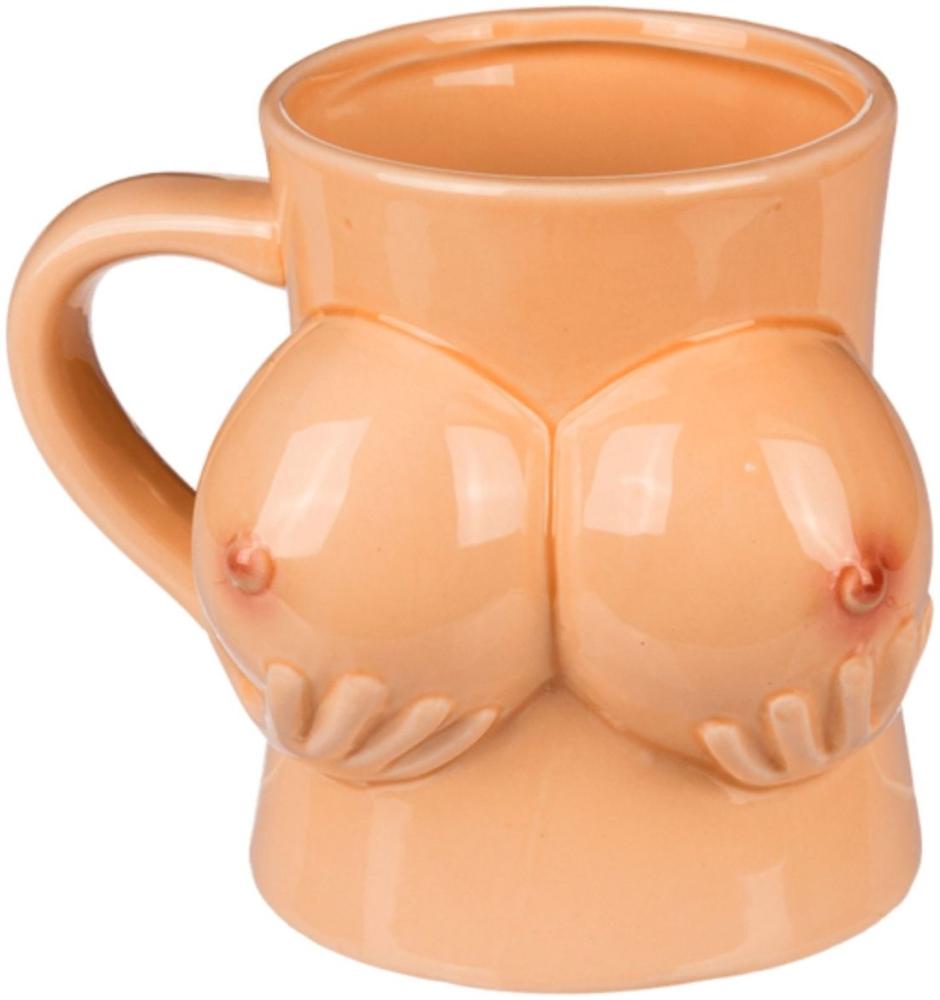 Tasse mit Brüsten 9 x 11 cm Kaffeetasse als Gag Junggesellenabschied Boob Mug Bild 1