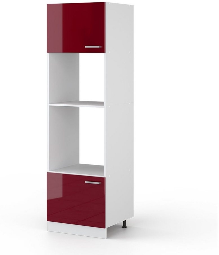 Vicco Küchenschrank R-Line Hängeschrank Unterschrank Küchenzeile Küchenunterschrank Arbeitsplatte, Möbel verfügbar in 6 Dekoren (Bordeaux ohne Arbeitsplatte, Mikrowellenumbauschrank 60 cm) Bild 1