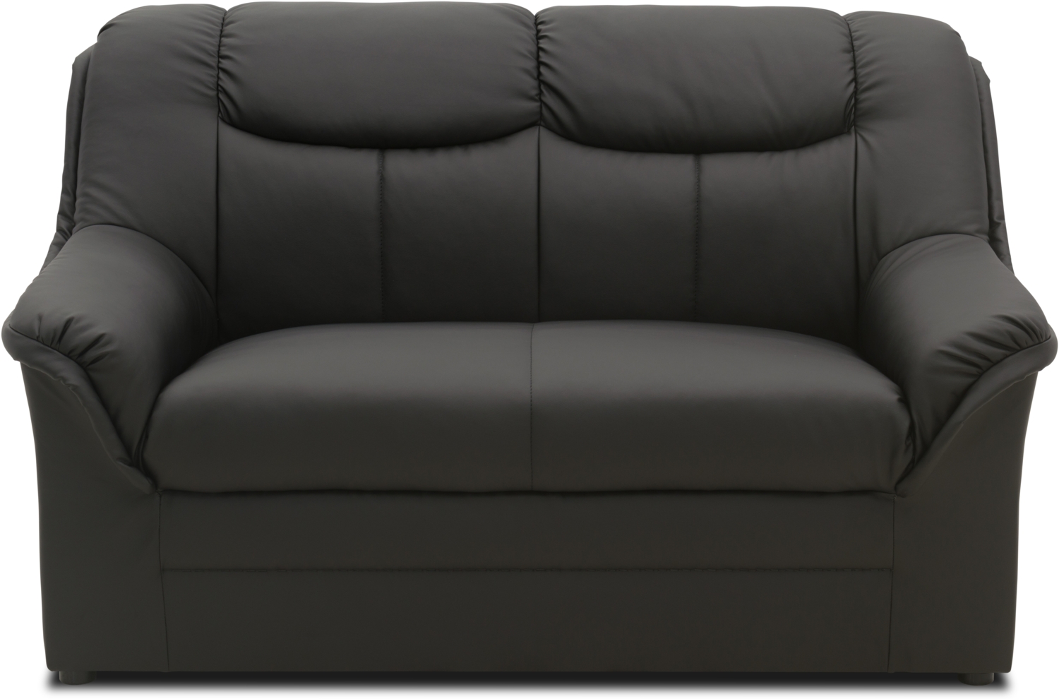 DOMO. collection Sofa Berlin FK, 2 Sitzer Couch mit Federkernpolsterung, 2er Polstermöbel 143 x 90 x 89 cm (BxTxH), schwarz Bild 1