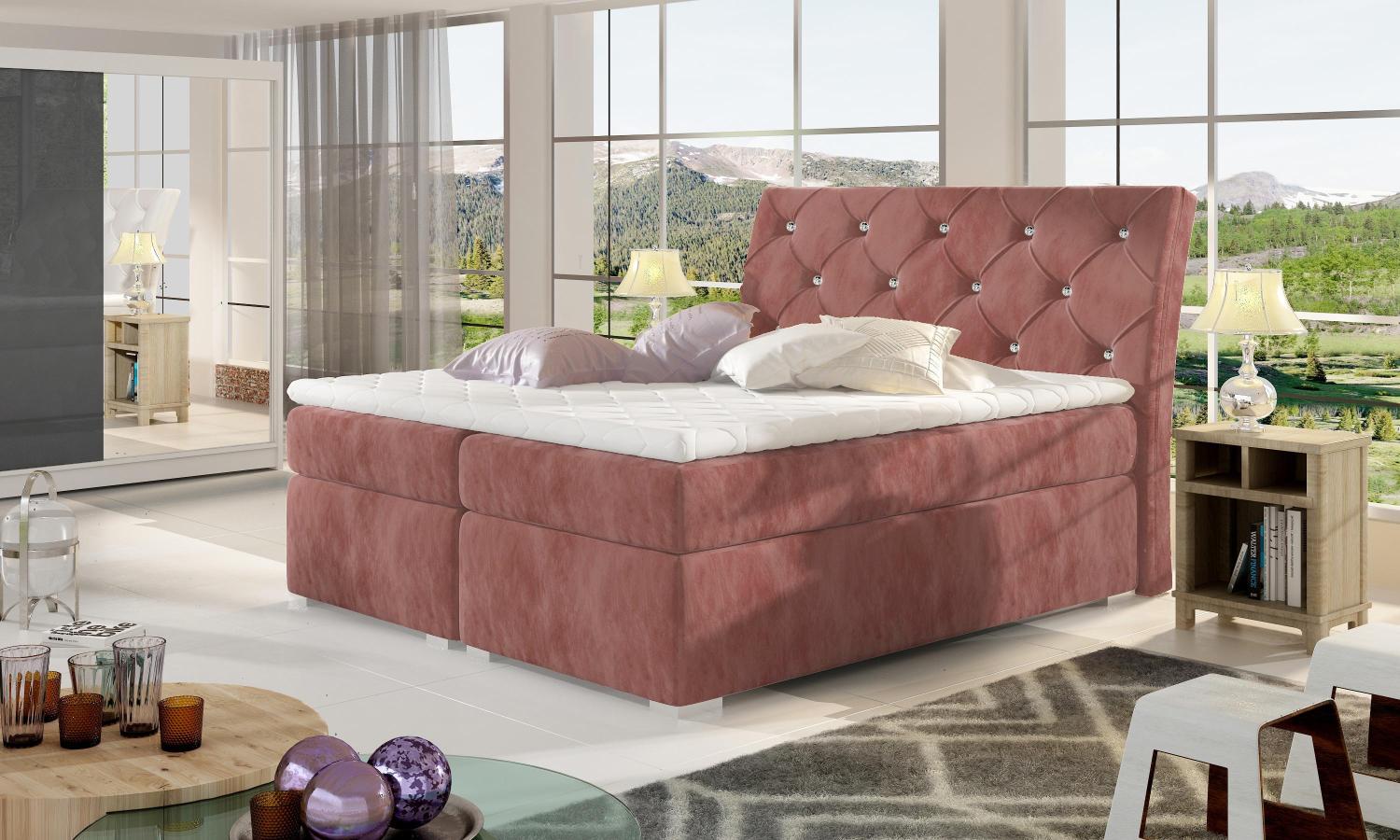 Wohnideebilder Balvin 160X200 Rosa Boxspringbett Bln_04_1.6 Bild 1