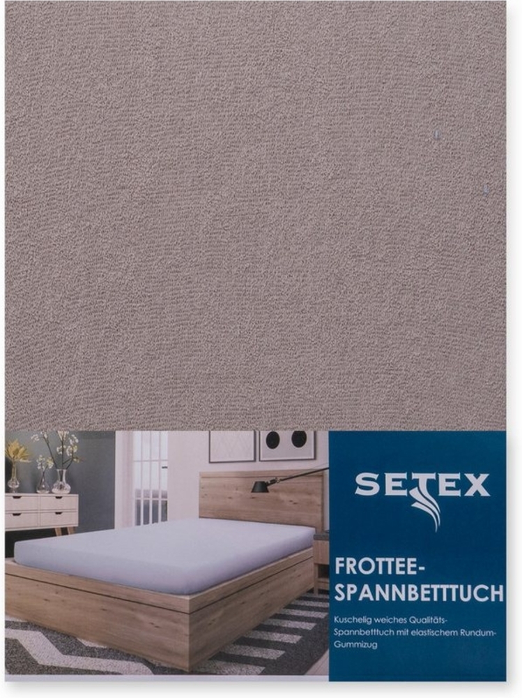 SETEX Spannbettlaken Frottee, Frottee, Gummizug: rundum, (1 Stück), uni, Frottee Bild 1