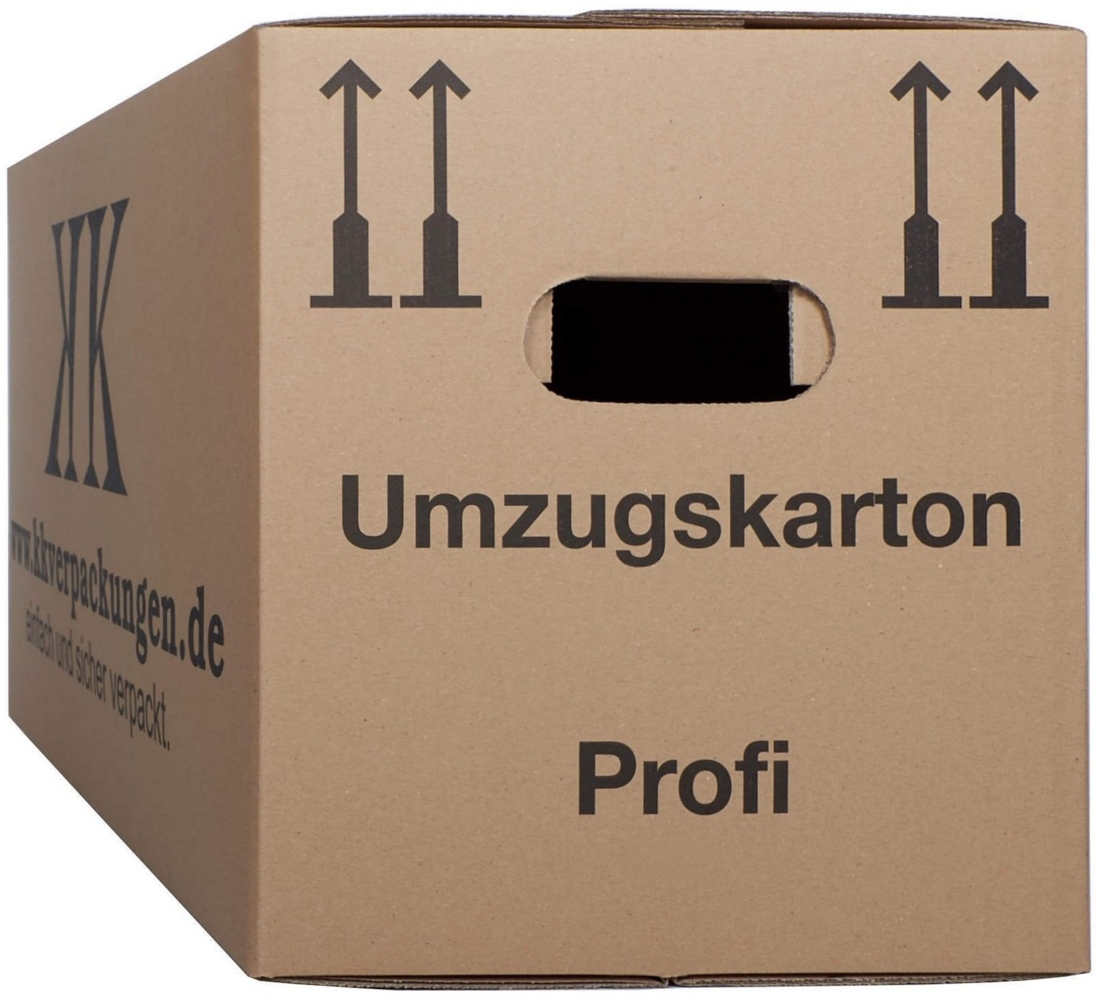 KK Verpackungen Aufbewahrungsbox (Spar-Set, 10 St, 10er-Set), Umzugskartons Umzugskiste Bücherkarton 2-wellig in Profiqualität Braun Bild 1