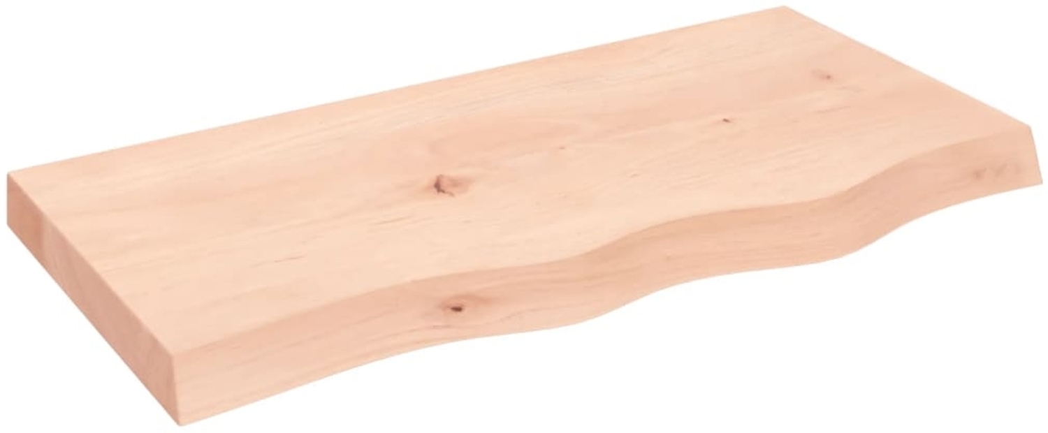 vidaXL Waschtischplatte 80x40x(2-6) cm Massivholz Unbehandelt 3156022 Bild 1