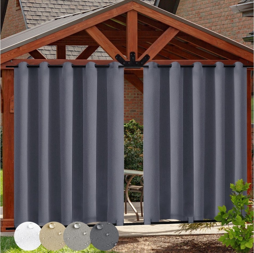 Qelus Outdoorgardine Blickdicht Vorhänge Wasserdicht,Outdoor Vorhang Sichtschutz Balkon, (1 St), mit ösen,für Terrasse Garten Pavillon Veranda Bild 1