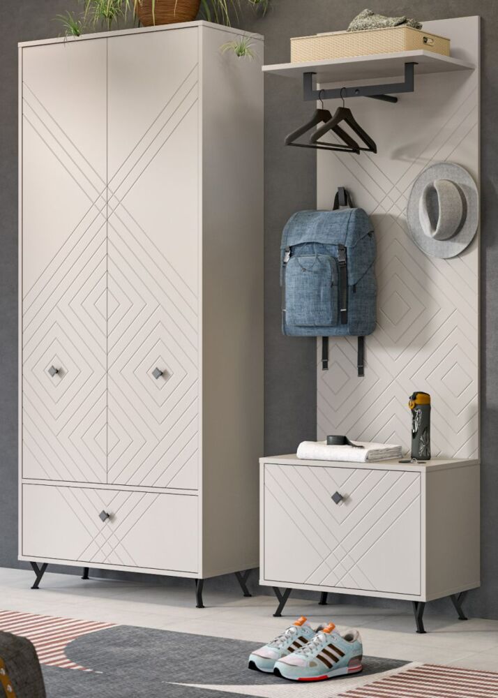 Garderobe Set 3-tlg. Apunti in sand 195 cm Bild 1