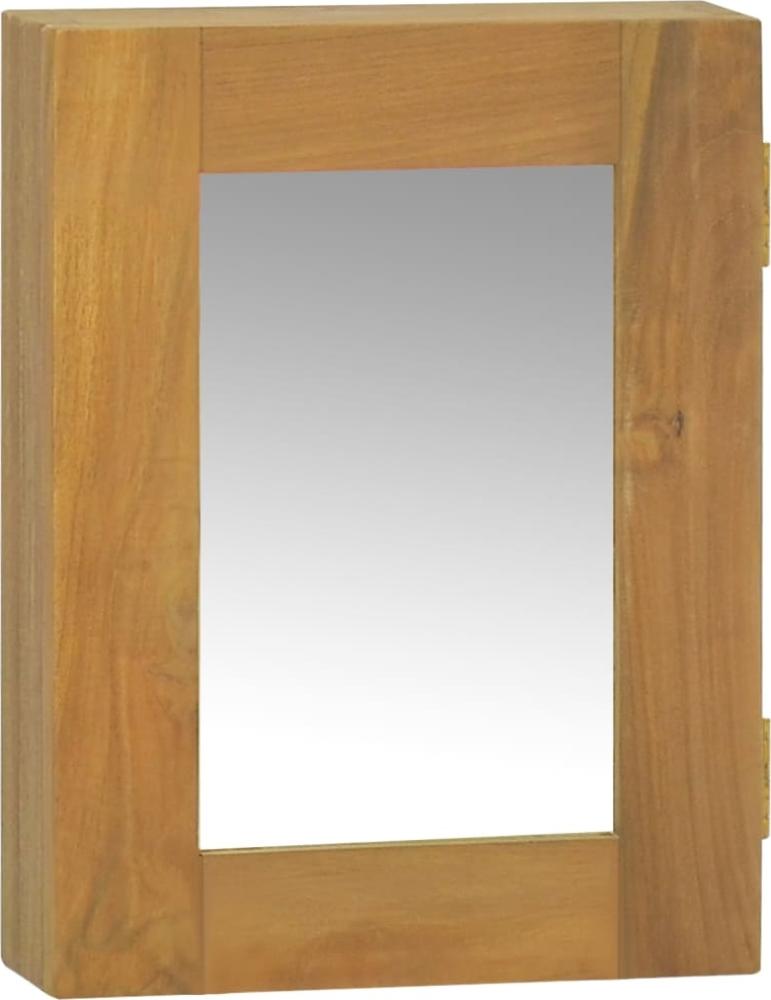 Spiegelschrank 30 x 10 x 40 cm Massivholz Teak Bild 1