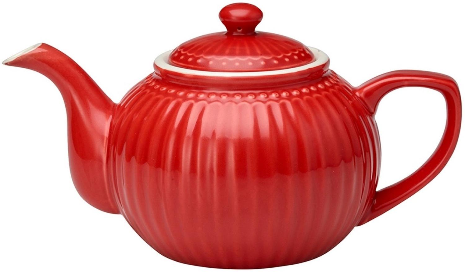 Greengate Teekanne Alice Red Steingut Rot Bild 1