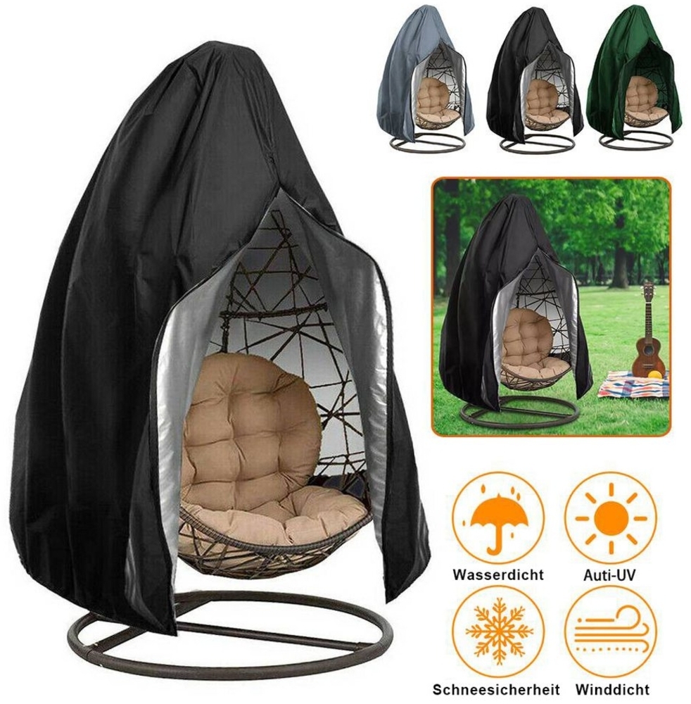 BTTO Gartenmöbel-Schutzhülle Hängesessel Abdeckung Outdoor,Gartenmöbel-Abdeckung Wasserdicht, Schwingsessel Schutzhülle für Hängemattenständer Bild 1