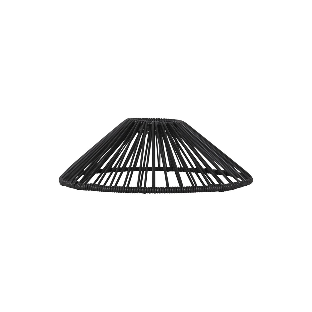 Outdoor Lampenschirm ,Vide' in Rattan-Optik, schwarz, klein Bild 1