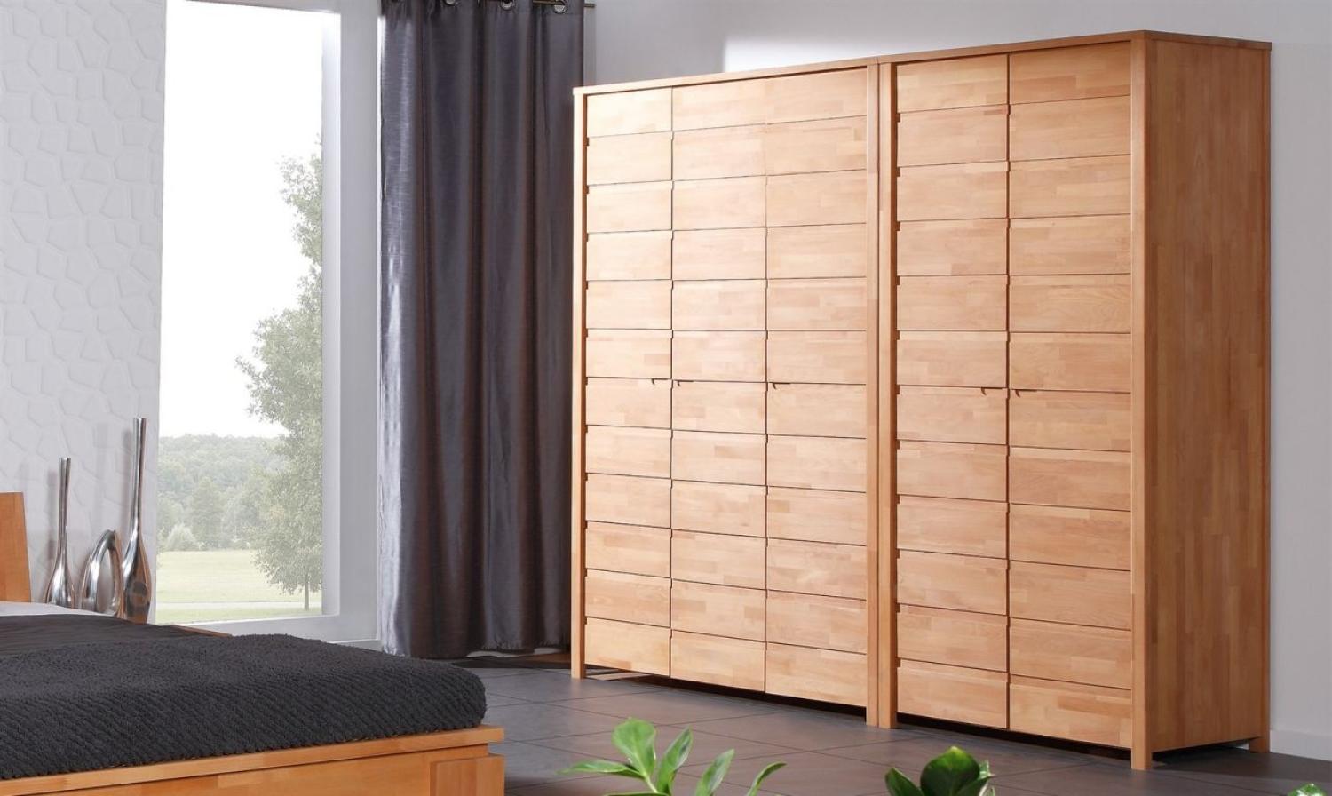 Kleiderschrank SET 2-türig und 3-türig MAISON Buche massiv Bild 1