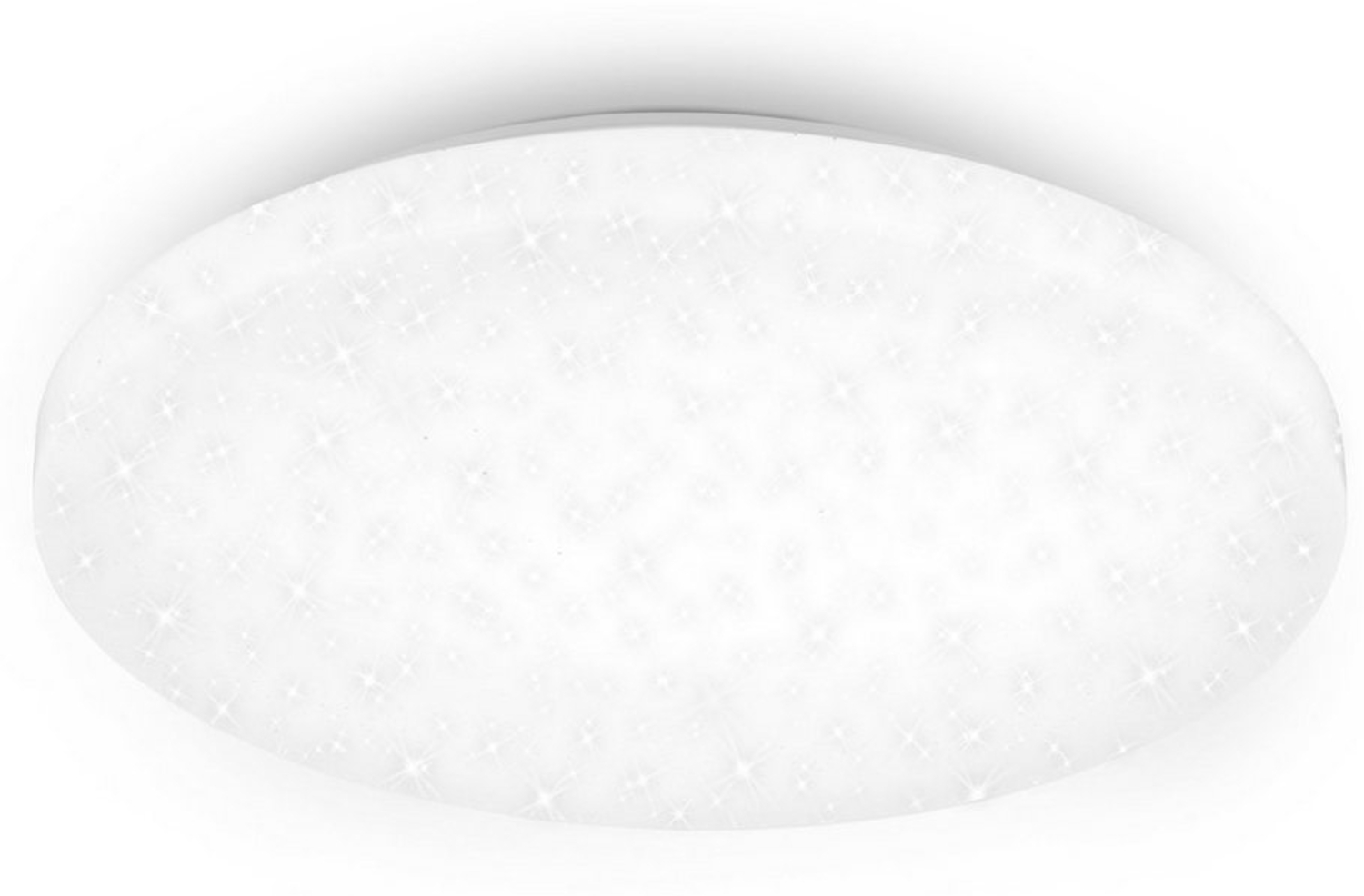 BRILONER - LED Deckenlampe mit Sternendekor, LED Deckenleuchte Bad IP44, gelochtes Dekor, neutralweißes Licht, Ø400 mm, Weiß Bild 1