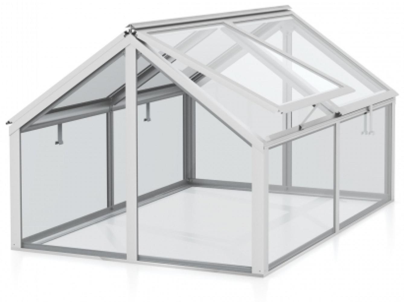 Vitavia Frühbeet Gamma TxBxH 89 x 124 x 71 cm 4 Fenster 1m² 3mm ESG Glas Alu eloxiert Bild 1