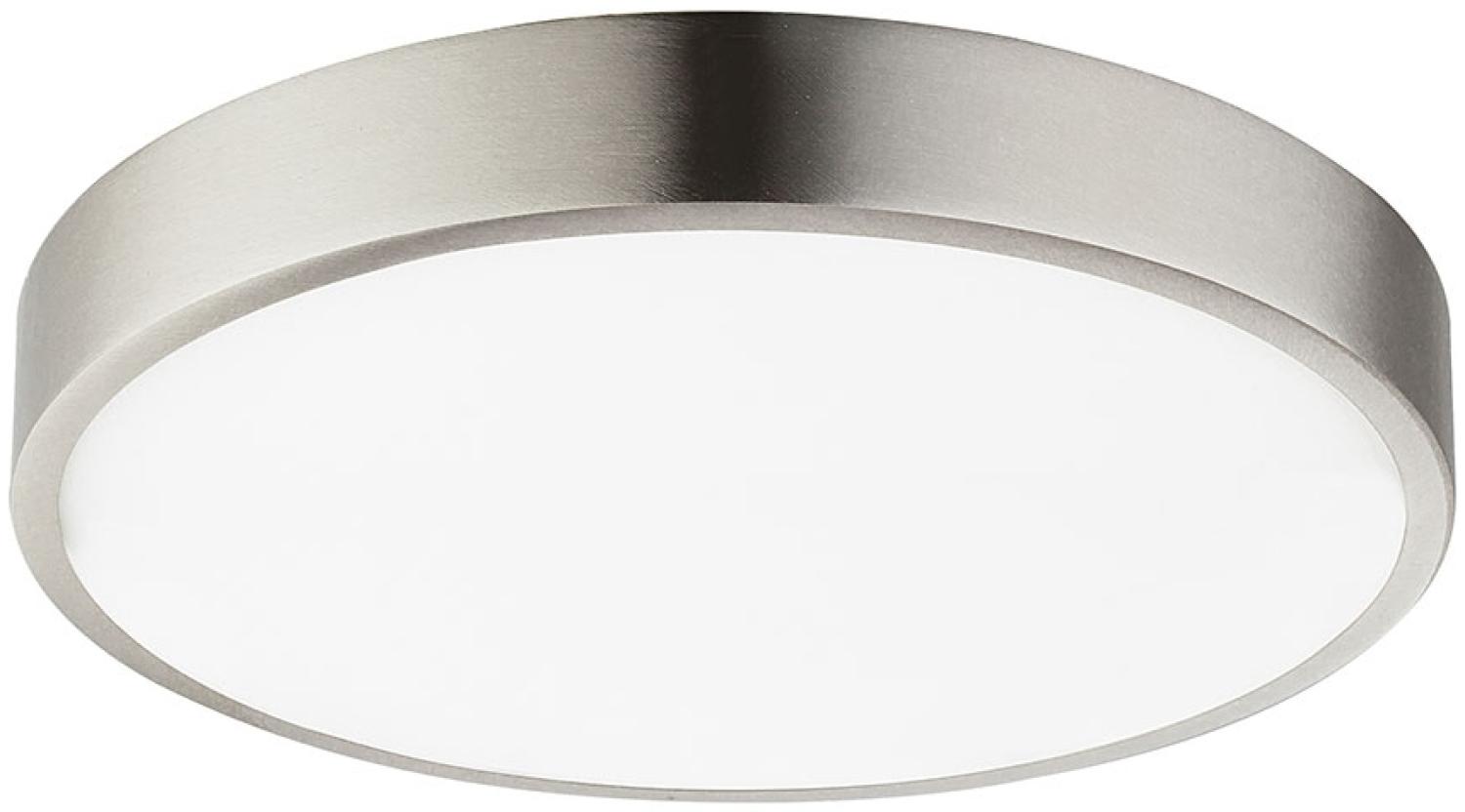 LED Deckenleuchte, Nickel opal, dimmbar, neutralweiß, D 22cm Bild 1