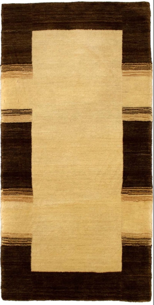 Morgenland Wollteppich - 110 x 60 cm - beige Bild 1