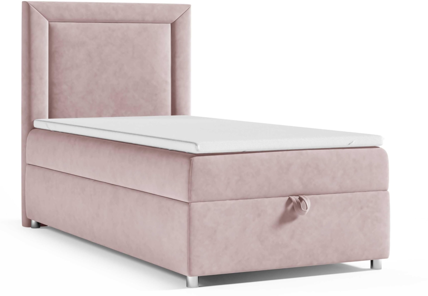 Best for Home Boxspringbett K3 SINGLE mit Bettkasten mit Lieferung, Aufbau & Entsorgung (Rosa 70x200) Bild 1