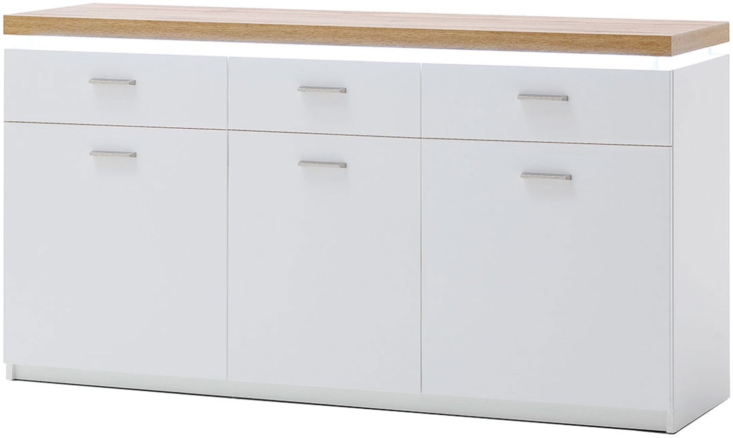 Sideboard Celine / Cali, Holzwerkstoff, Weiß, Holzfarben, 156 x 83 x 44 cm Bild 1