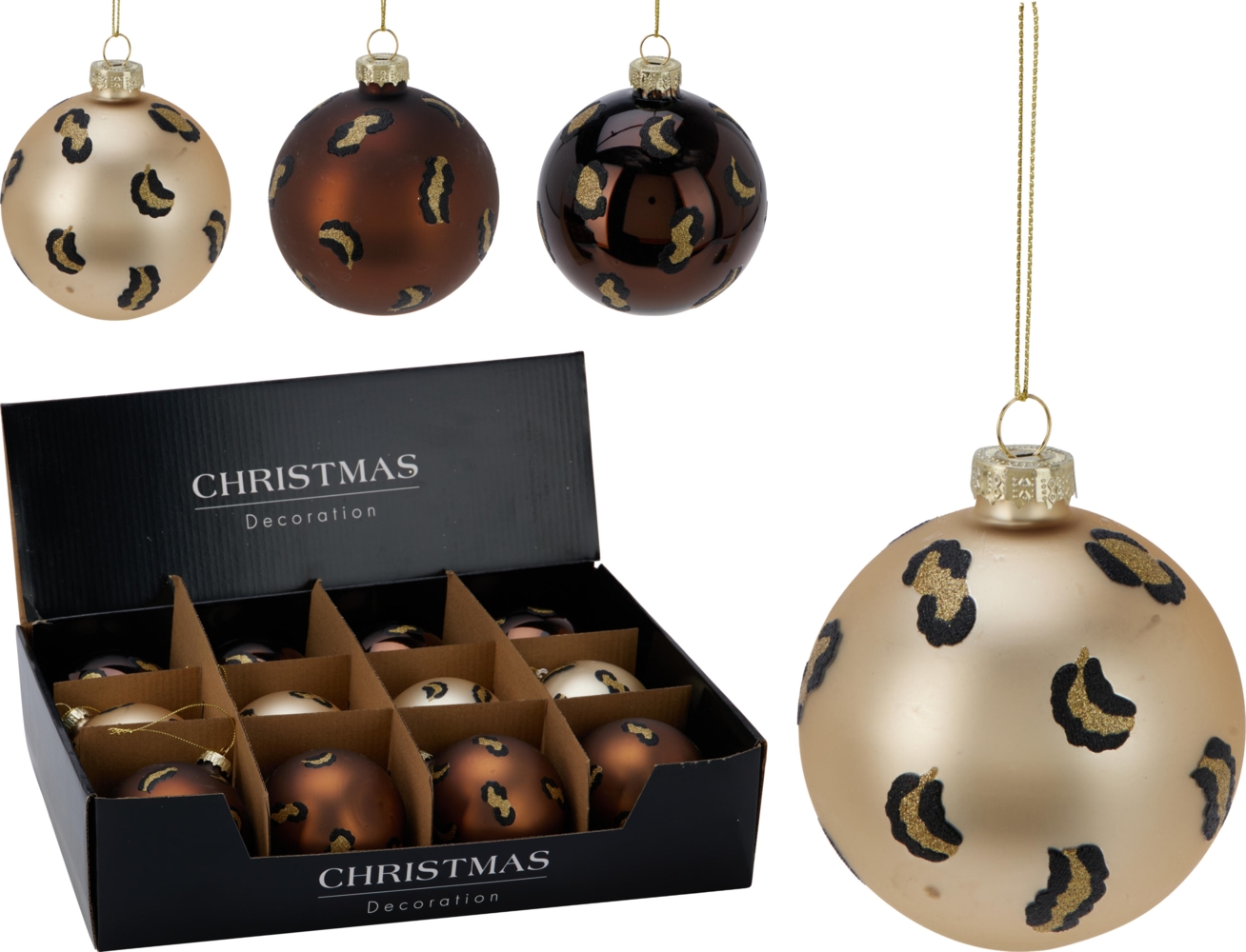 Weihnachtskugel Leopard CHRISTMAS Bild 1