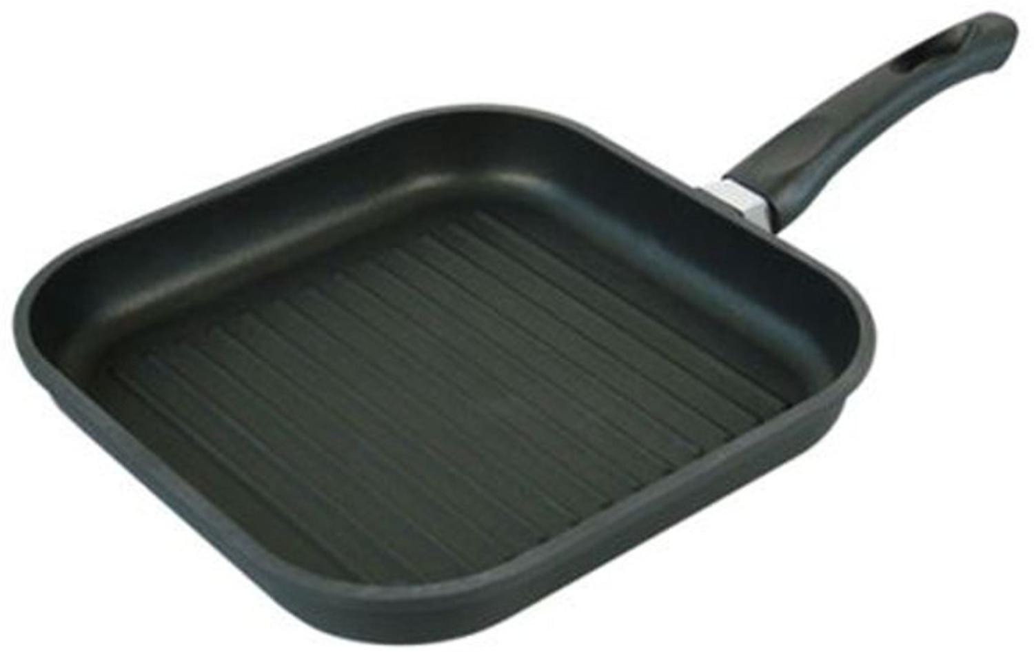 Aluguss Bratpfanne 28cm Grillpfanne Steakpfanne Schmorpfanne Gusspfanne Pfanne Bild 1