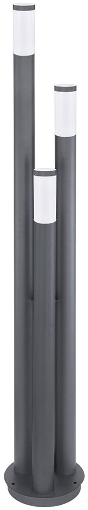 RGB LED Stehleuchte, Edelstahl, anthrazit, 3-Säulen, H 170cm Bild 1