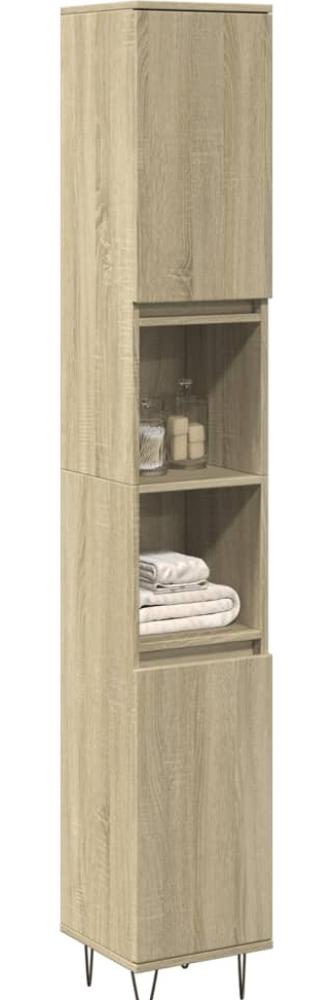 vidaXL Badschrank Sonoma-Eiche 30x30x190 cm Holzwerkstoff 849668 Bild 1