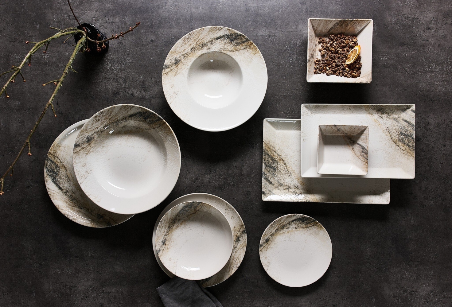 Pizza- & Pastateller-Set 12 tlg. Arezzo Bild 1