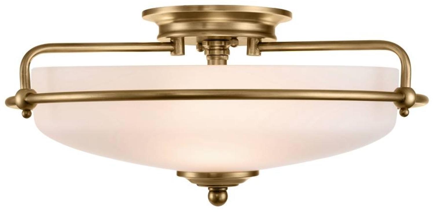 Elstead Lighting Griffin Deckenleuchte Messing Glas opal Bild 1