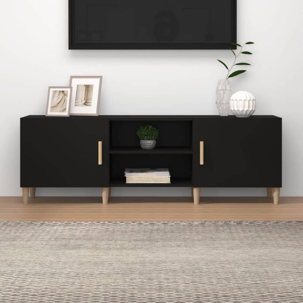 vidaXL TV-Schrank Schwarz 150x30x50 cm Holzwerkstoff 812619 Bild 1