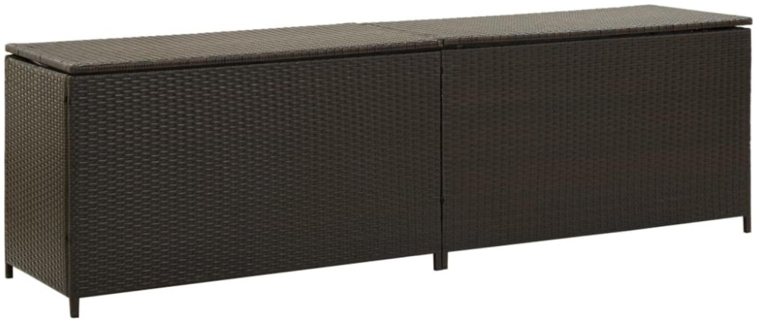 vidaXL Gartenbox Poly Rattan 200x50x60 cm Braun 46475 Bild 1