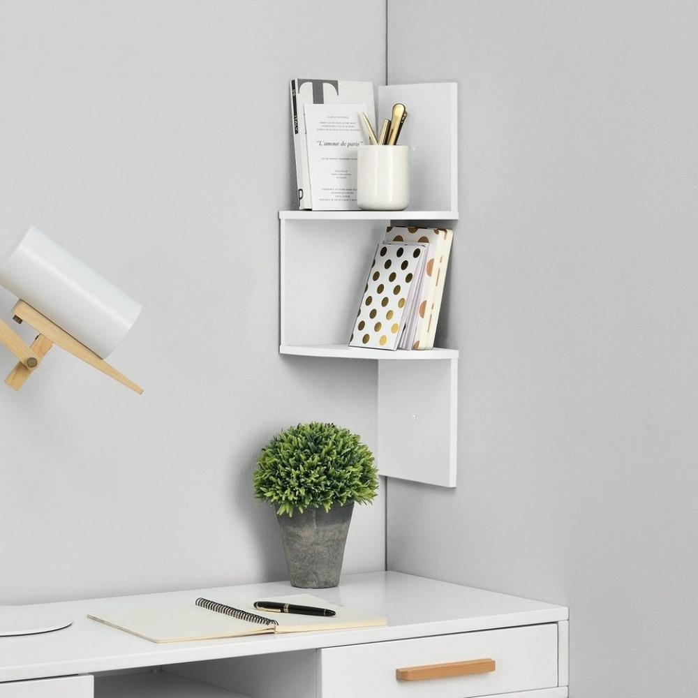 Wandregal Greiz Zick Zack Design Weiß Matt Bild 1