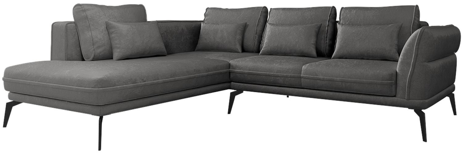 Ecksofa Bakira (Farbe: Monolith 92, Seite: Links OT-2R) Bild 1