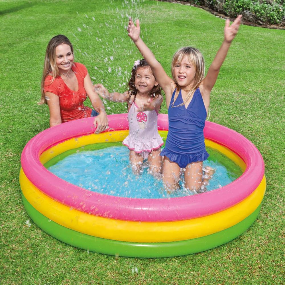 Intex Sunset Aufblasbarer Pool 3 Ringe 147x33 cm 92528 Bild 1