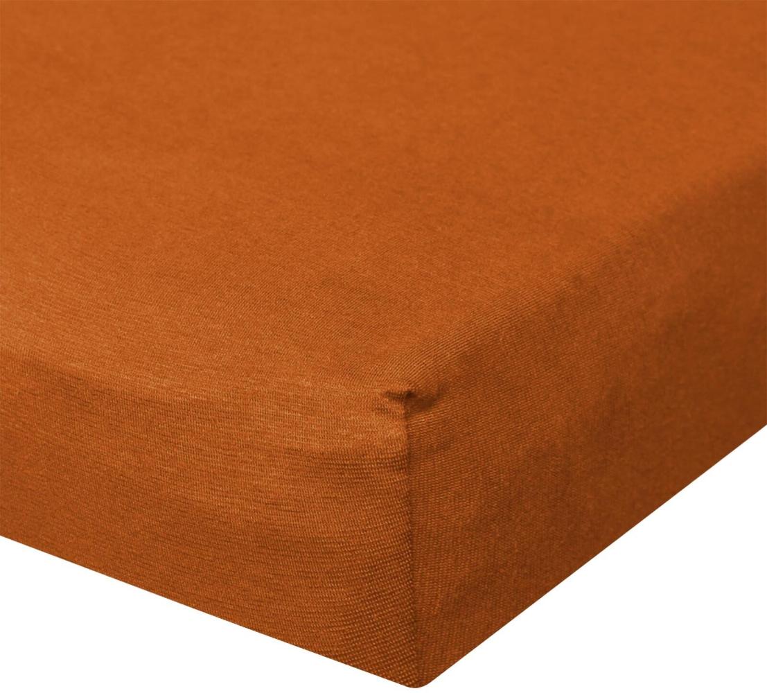 BettwarenShop Jersey Spannbetttuch Ultra-Stretch|180x200 - 200x220 cm| bronze Bild 1