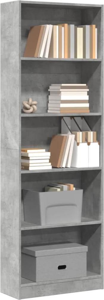 vidaXL Bücherregal Betongrau 60x24x176 cm Holzwerkstoff 857824 Bild 1