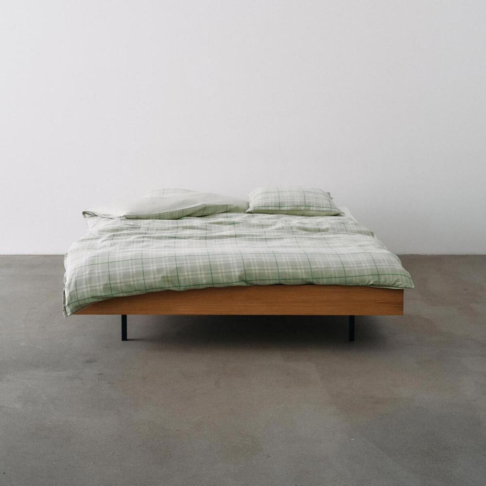 Marc O Polo Flanell Bettwäsche Espen garden green | 155x220 cm + 80x80 cm Bild 1